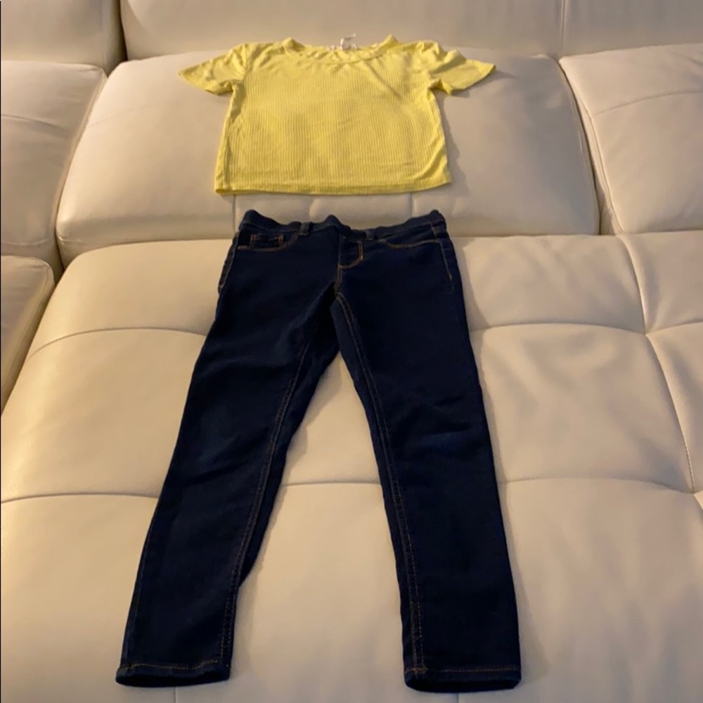 Wonder Nation Jeggings and Yellow Top